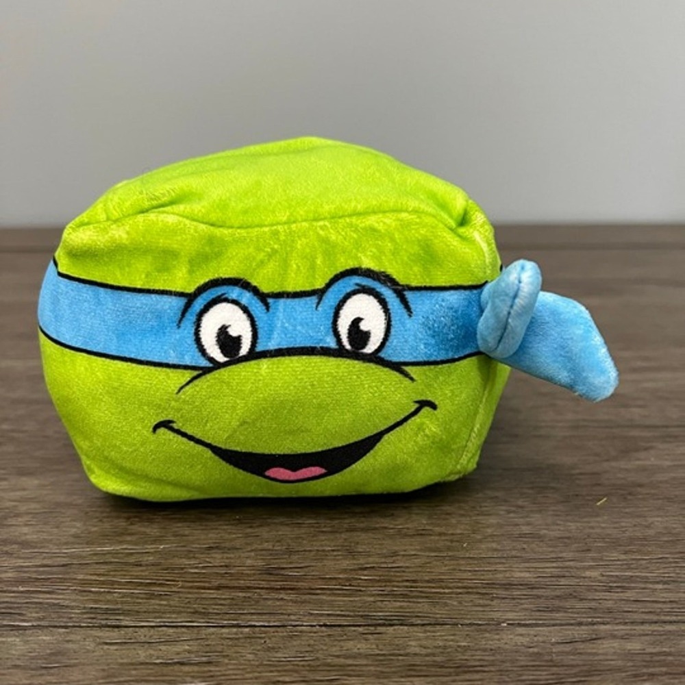 Nickelodeon TMNT Leonardo 3D Mini Cloud Pillow Plush Blue Mask Square Squishy